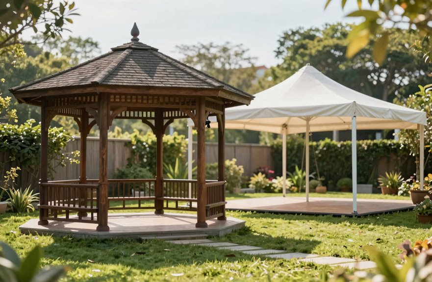 minimum 10x10 for gazebo flexible canopy