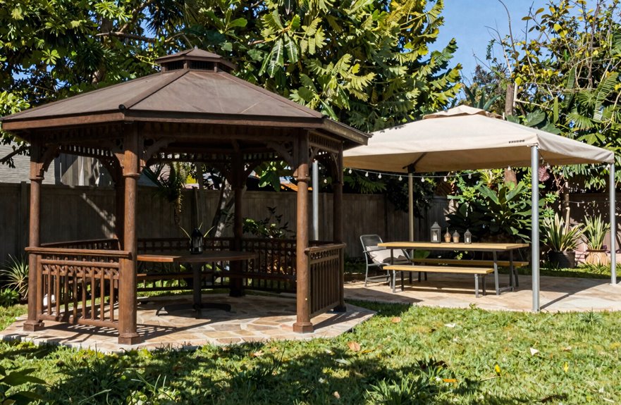 permanent weatherproof backyard shade