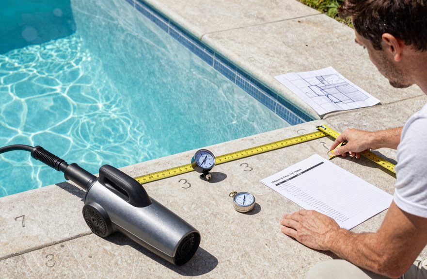 position and inspect pool seams first
