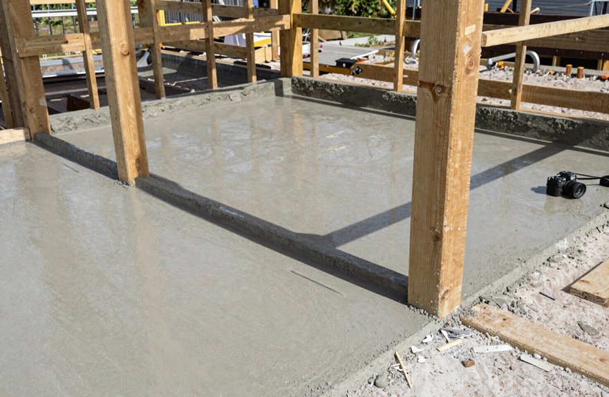 pour concrete wait full cure