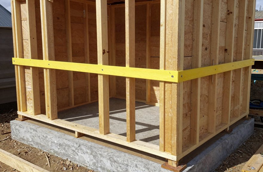 raise brace anchor walls securely