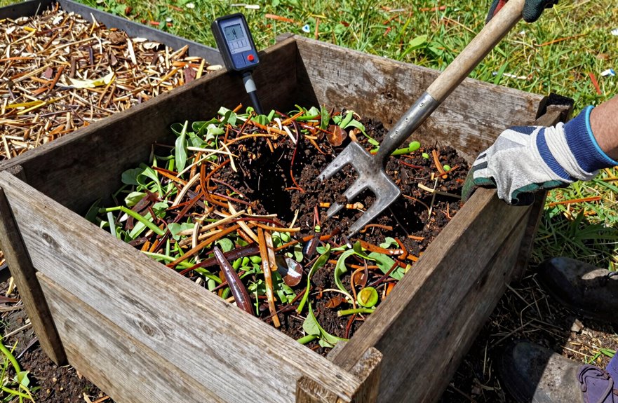 weekly compost maintenance moisture turn troubleshoot